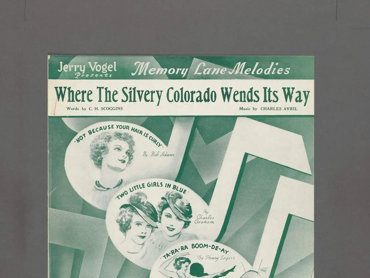 The image shows a poster with pictures of people and text that reads "Where the Silvery Colorado...