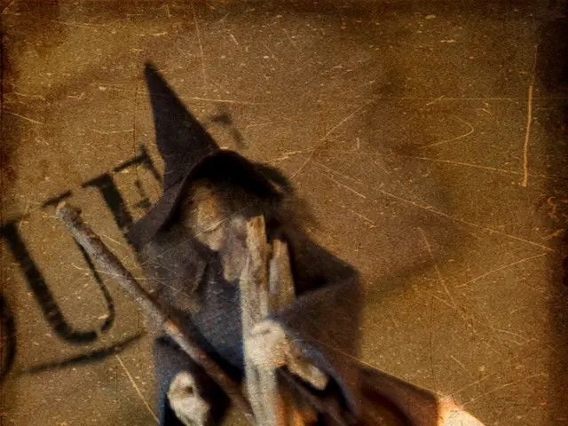 In this image we can see halloween image and a text written on the back of the halloween image.