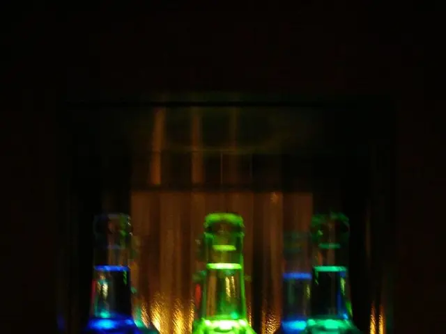 In this image I see few bottles, which are of different in colors.