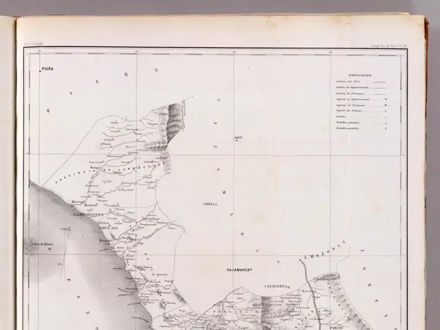 The image shows an open book with a map of Mexico on it. The map is detailed and shows the various...