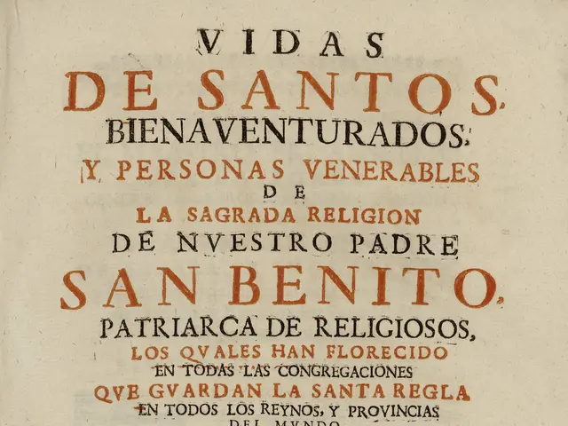 The image shows an old book with the title "Vidas de Santos, Bienventurados y Personas Venerables...