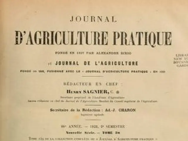 The image shows an old book with a picture of a farm on the cover. The book is titled "Journal...