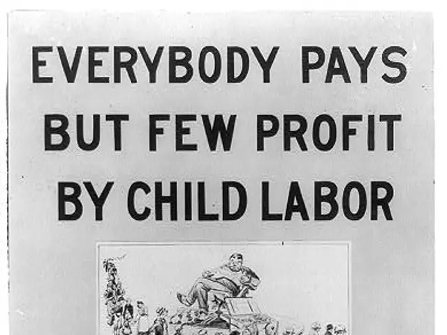 The image shows a poster with a black and white picture of a group of people and text that reads...