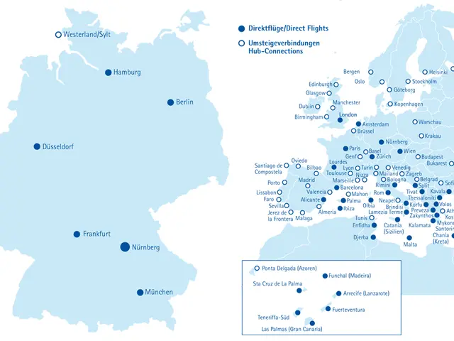 The image shows a map of Germany with all the major cities and their capitals, as well as text...
