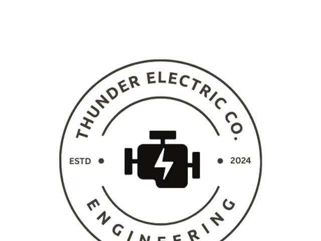 The image shows the logo of Thunder Electric Co. Engineering, which consists of a white background...