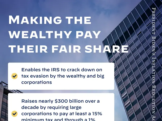 The image shows a poster with buildings in the background and a sky with clouds. The text on the...