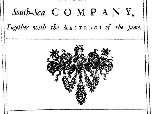 The image shows a poster with the text "South-Sea Company Together with the Abstract of the Fame"...