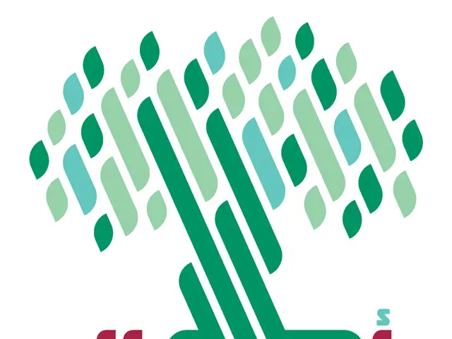 The image shows the logo of the Saudi Arabia Bank of Saudi Arabia, which consists of a white...