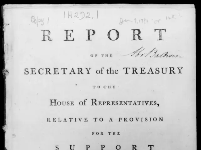 The image shows a black and white report of the Secretary of the Treasury to the House of...