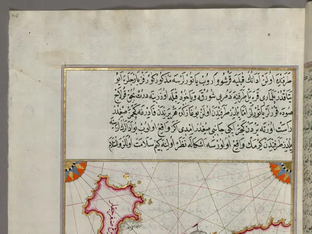 The image shows an open book with a map of the Middle East on it. The map is detailed and shows the...