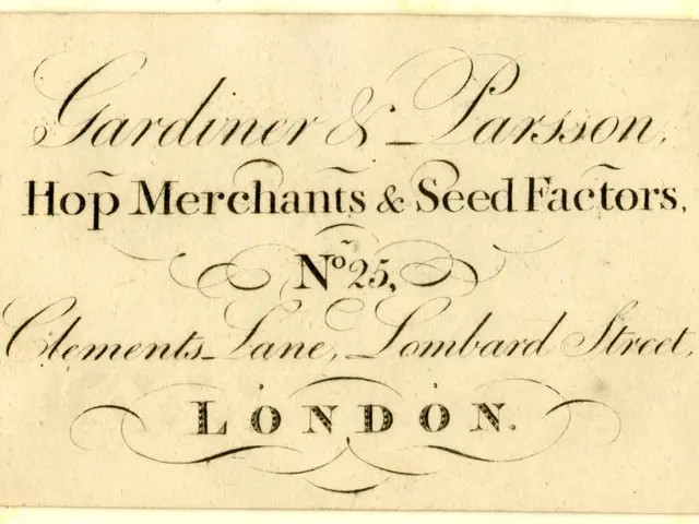 The image shows an old business card with the words "Gardner & Parsons, Hop Merchants & Seed...