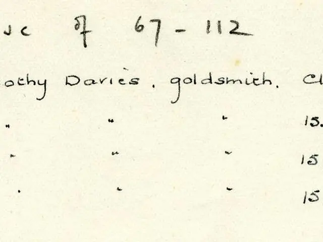 The image shows a piece of paper with handwriting on it, which reads "revenue of 67-112, 1784, l...