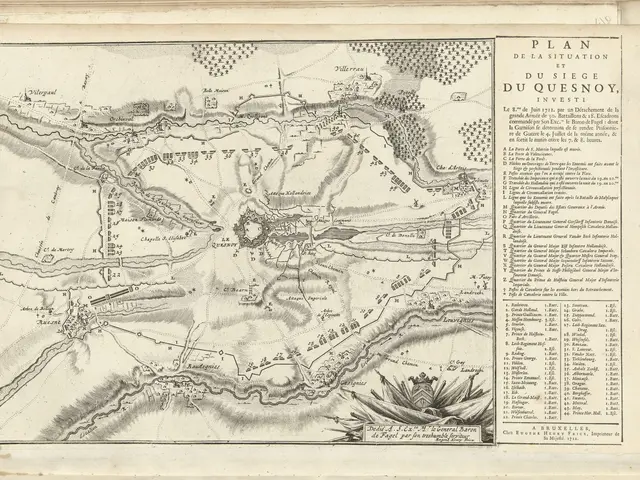 The image shows an old book with a map of the city of Quebec on it. The map is detailed and shows...