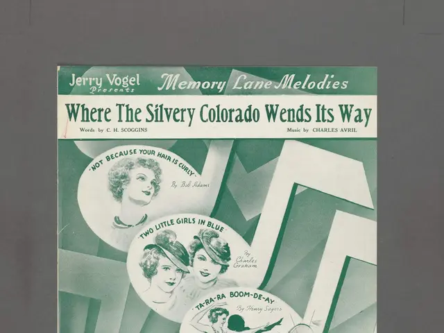The image shows a poster with pictures of people and text that reads "Where the Silvery Colorado...