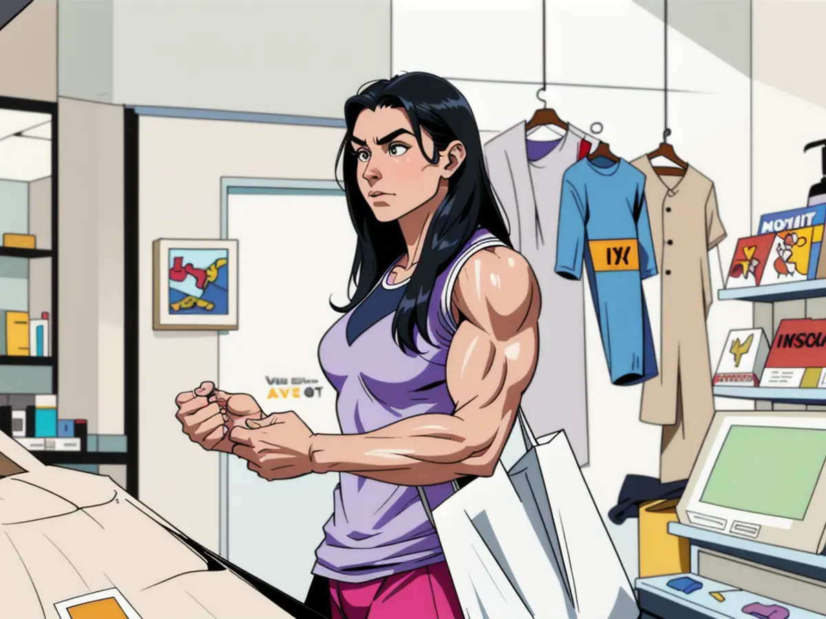 Individual exploring cosmetic items within a retail outlet.